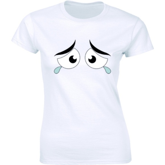 Half It Tops - Crying Anime Eyes Sad Tears Emo Crybaby T-shirt Half It Tops - Crying Anime Eyes Sad Tears Emo Crybaby T-shirt